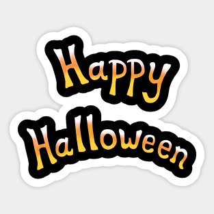 Happy Halloween Candy Corn Pattern Sticker